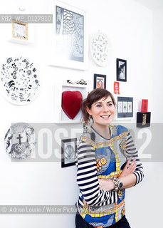 Oonagh OHagan, London based Scottish author and fashion consultant pictured at home in Belsize Park..©.Adrian Lourie/Writer Pictures/Rosebud2
