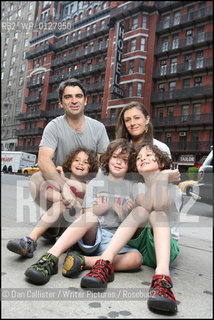Joe ONeill, Sally Singer and family, photographed in New York ..copyright©Dan Callister/Writer Pictures/Rosebud2