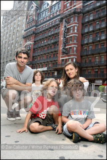 Joe ONeill, Sally Singer and family, photographed in New York ..copyright©Dan Callister/Writer Pictures/Rosebud2