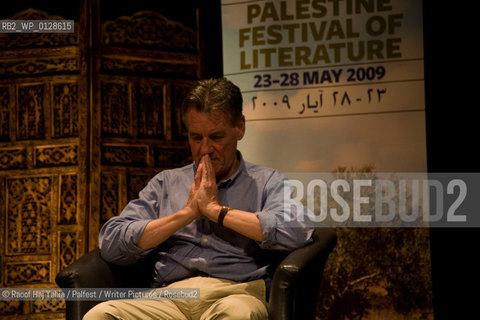 Palestine Festival of Literature 2009..Michael Palin readies himself before a talk in the Freedom Theatre in Bethlehem....Copyright©Raoof Haj Yahia/Palfest/Writer Pictures/Rosebud2