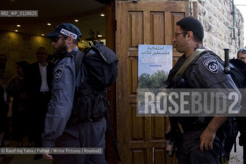 Palestine Festival of Literature 2009..The Israeli Army try to close down the opening night of the festival at the Palestine National Theatre....Copyright©Raoof Haj Yahia/Palfest/Writer Pictures/Rosebud2