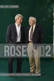 Jeremy Paxman, BBC Newsnight Presenter with Roy Hattersley former Labour MP at The Edinburgh International Book Festival 2009..copyright©Geraint Lewis/Writer Pictures/Rosebud2