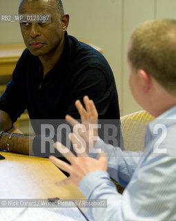 Caryl Phillips  ; British writer with a Caribbean background,  professor at Yale University and a visiting professor at Barnard College of Columbia University. Pictured at the LRB london Wc1 ..copyright©Nick Cunard/Writer Pictures/Rosebud2