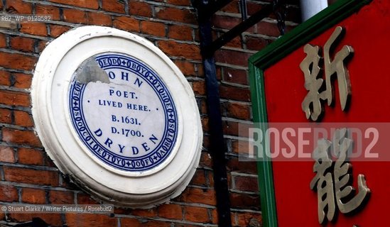 John Dryden. Poet. Gerrard Street, London W1..copyright©Stuart Clarke/Writer Pictures/Rosebud2