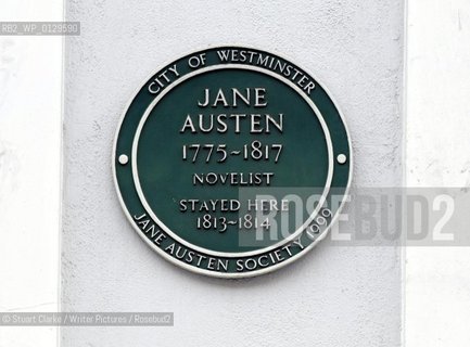 Jane Austin. Novelist. Covent Garden. London WC2..copyright©Stuart Clarke/Writer Pictures/Rosebud2