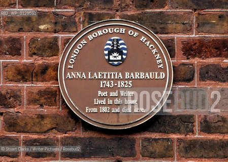 Pic Shows: Anna Laetita Barbauld. Poet and Writer. Hackney.  .copyright©Stuart Clarke/Writer Pictures/Rosebud2