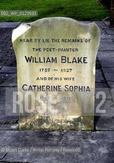 Grave of William Blake. Bunhill Fields, London  ..copyright©Stuart Clarke/Writer Pictures/Rosebud2
