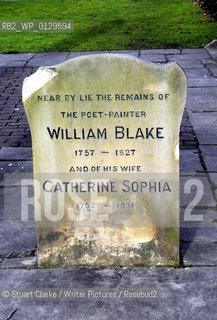 Grave of William Blake. Bunhill Fields, London  ..copyright©Stuart Clarke/Writer Pictures/Rosebud2