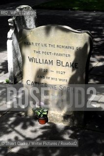 Grave of William Blake. Bunhill Fields, London  ..copyright©Stuart Clarke/Writer Pictures/Rosebud2