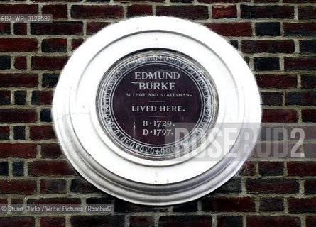 Edmund Burke, Author & Statesman. Gerrard Street, London W1..copyright©Stuart Clarke/Writer Pictures/Rosebud2