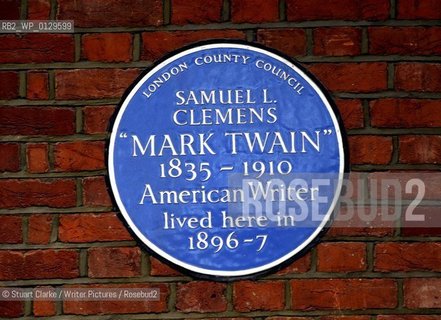 Samuel Clemens Mark Twain American Writer. Chelsea. London...copyright©Stuart Clarke/Writer Pictures/Rosebud2