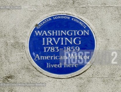  Washington Irving. American Writer. Argyll Street. London.  ..copyright©Stuart Clarke/Writer Pictures/Rosebud2