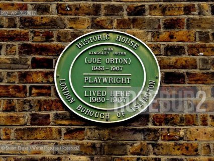 Joe Orton. Playwrite. Noel Road. Islington. London N1. ..copyright©Stuart Clarke/Writer Pictures/Rosebud2