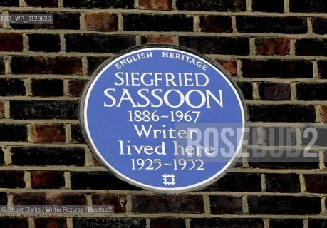 Siegfried Sassoon. Writer. Notting Hill Gate. ..copyright©Stuart Clarke/Writer Pictures/Rosebud2