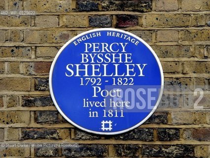 Pic Shows: Percy Bysshe Shelley. Poet. Poland St reet. London. ..copyright©Stuart Clarke/Writer Pictures/Rosebud2