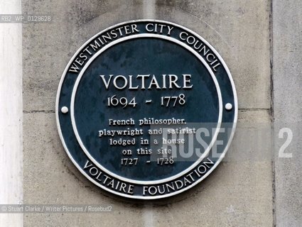 Voltaire. Playwriter. Covent Garden. London WC2..copyright©Stuart Clarke/Writer Pictures/Rosebud2