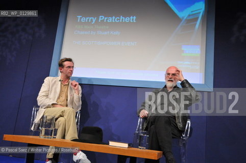 Terry Pratchett at The Edinburgh International Book Festival 2008..Copyright©Pascal Saez/Writer Pictures/Rosebud2