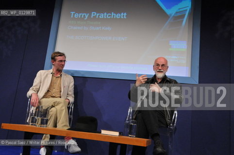 Terry Pratchett at The Edinburgh International Book Festival 2008..Copyright©Pascal Saez/Writer Pictures/Rosebud2