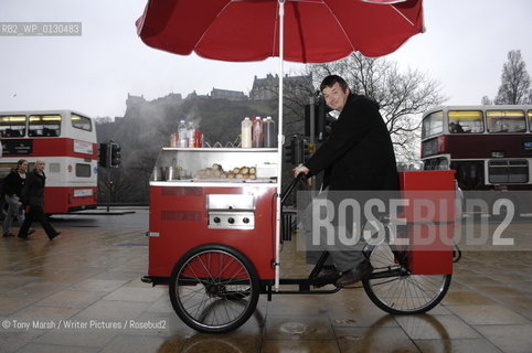 Crime Writer Ian Rankin in Edinburgh in front of Edinburgh Castle..Copyright©Tony Marsh/Writer Pictures/Rosebud2