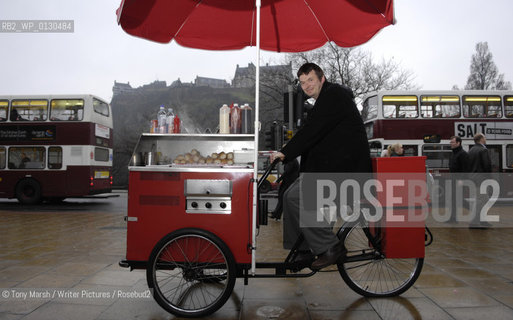 Crime Writer Ian Rankin in Edinburgh in front of Edinburgh Castle..Copyright©Tony Marsh/Writer Pictures/Rosebud2