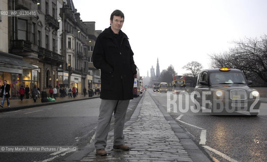Crime Writer Ian Rankin in Edinburgh on Princes Street..Copyright©Tony Marsh/Writer Pictures/Rosebud2