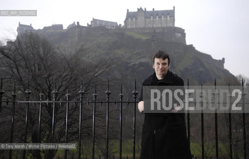 Crime Writer Ian Rankin in Edinburgh in front of Edinburgh Castle..Copyright©Tony Marsh/Writer Pictures/Rosebud2