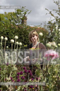 Writer and gardening guru Sarah Raven at Perch Hill Farm, her home and business near Marlborough. ..Copyright©Alun Callender/Writer Pictures/Rosebud2