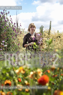Writer and gardening guru Sarah Raven at Perch Hill Farm, her home and business near Marlborough. ..Copyright©Alun Callender/Writer Pictures/Rosebud2