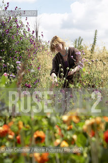 Writer and gardening guru Sarah Raven at Perch Hill Farm, her home and business near Marlborough. ..Copyright©Alun Callender/Writer Pictures/Rosebud2