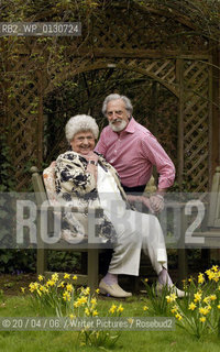 CLAIRE RAYNER and her husband DES  at home in their garden in Harrow today..©20/04/06./Writer Pictures/Rosebud2