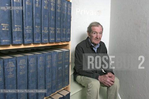 Alastair Reid, poet and author in a bookshop in Wigtown, Dumfries and Galloway..copyright©Tina Norris/Writer Pictures/Rosebud2