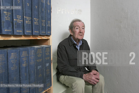 Alastair Reid, poet and author in a bookshop in Wigtown, Dumfries and Galloway..copyright©Tina Norris/Writer Pictures/Rosebud2
