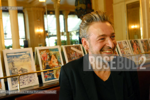 Image ID:  .Eric Reinhardt  Author of -  Cendrillon,  Stock .at Les deux Magots, Paris..©Copyrigh©t Edouard Smekens/Writer Pictures/Rosebud2