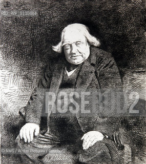 Ernest Renan (February 28, 1823–October 12, 1892).  French philosopher and writer.  Renan was best known as the author of the hugely popular Vie de Jésus (Life of Jesus)..Copyright©NMG/Writer Pictures/Rosebud2