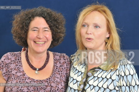Francesca Simon and Miranda Richardson at The Edinburgh International Book Festival..Copyright©Pascal Saez/Writer Pictures/Rosebud2