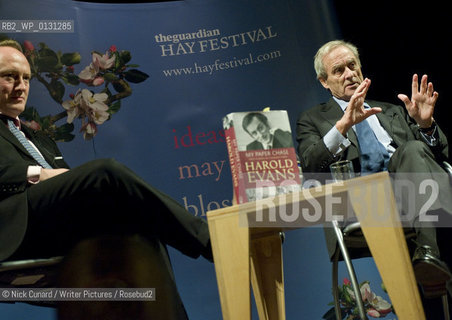 Harold Evans in conversation.event   with historian Andrew Roberts . A Guardian Hay Festival event .  7 October at  Criterion Theatre, London..copyright©Nick Cunard/Writer Pictures/Rosebud2