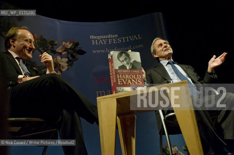 Harold Evans in conversation.event   with historian Andrew Roberts . A Guardian Hay Festival event .  7 October at  Criterion Theatre, London..copyright©Nick Cunard/Writer Pictures/Rosebud2