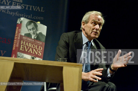 Harold Evans in conversation.event   with historian Andrew Roberts . A Guardian Hay Festival event .  7 October at  Criterion Theatre, London..copyright©Nick Cunard/Writer Pictures/Rosebud2