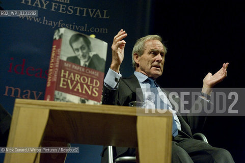 Harold Evans in conversation.event   with historian Andrew Roberts . A Guardian Hay Festival event .  7 October at  Criterion Theatre, London..copyright©Nick Cunard/Writer Pictures/Rosebud2