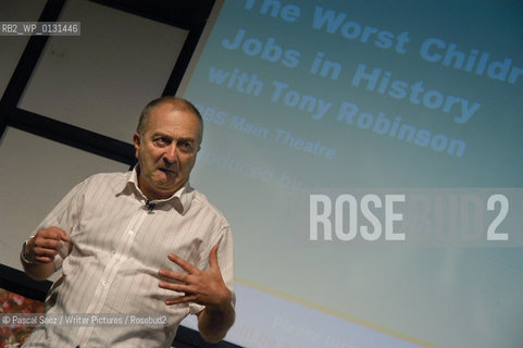 British actor and writer Tony Robinson at the Edinburgh International Book Festival...Copyright©Pascal Saez/Writer Pictures/Rosebud2