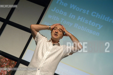 British actor and writer Tony Robinson at the Edinburgh International Book Festival...Copyright©Pascal Saez/Writer Pictures/Rosebud2