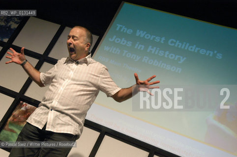 British actor and writer Tony Robinson at the Edinburgh International Book Festival...Copyright©Pascal Saez/Writer Pictures/Rosebud2