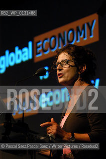 British Environmental and Peace activist and writer Anita Roddick, former Head of The Body Shop chain of beauty shops. Here at the Edinburgh International Book Festival 2004...Copyright©Pascal Saez.Pascal Saez/Writer Pictures/Rosebud2