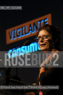 British Environmental and Peace activist and writer Anita Roddick, former Head of The Body Shop chain of beauty shops. Here at the Edinburgh International Book Festival 2004...Copyright©Pascal Saez.Pascal Saez/Writer Pictures/Rosebud2