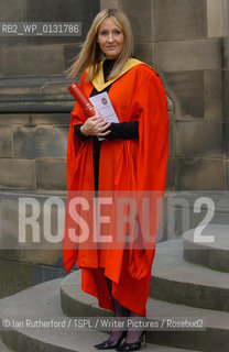 JK Rowling collects her honorary degree at the McEwan Hall, Edinburgh University. Dated 08/07/2004..copyright©Ian Rutherford/TSPL/Writer Pictures/Rosebud2