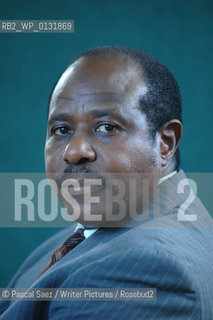 Rwandan writer Paul Rusesabagina, upon whose experiences as a hotel manager who managed to save thousands of lives in Kigali during the genocide the film Hotel Rwanda is based. Here at the Edinburgh International Book Festival...Copyright©Pascal Saez/Writer Pictures/Rosebud2