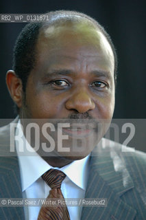 Rwandan writer Paul Rusesabagina, upon whose experiences as a hotel manager who managed to save thousands of lives in Kigali during the genocide the film Hotel Rwanda is based. Here at the Edinburgh International Book Festival...Copyright©Pascal Saez/Writer Pictures/Rosebud2