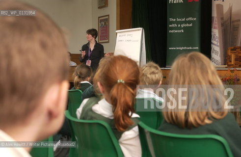Natalie Russell hosts a session with school children.Events at the Borders Book Festival 2007, held in Melrose in the Scottish Borders...Copyright©Alex Hewitt/Writer Pictures/Rosebud2