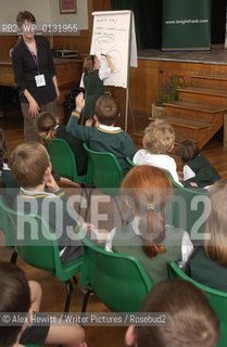 Natalie Russell hosts a session with school children.Events at the Borders Book Festival 2007, held in Melrose in the Scottish Borders...Copyright©Alex Hewitt/Writer Pictures/Rosebud2