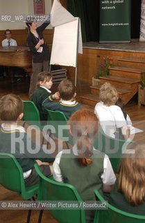Natalie Russell hosts a session with school children.Events at the Borders Book Festival 2007, held in Melrose in the Scottish Borders...Copyright©Alex Hewitt/Writer Pictures/Rosebud2